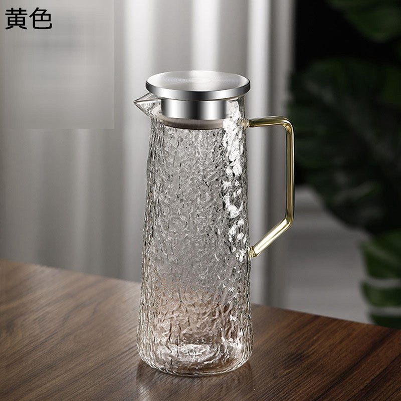 電気冷蔵庫ポット 麦茶ポット 冷水筒 瑠璃水さし 耐熱瑠璃 1.5L 大静電容量 熱湯可 2wayろ波器 ドリンク瓶 読みやすい 広口 洗い分かりやすい 軽さ 花茶 紅茶の葉 身寄り用 お水湯わかし 保護すること入れもの