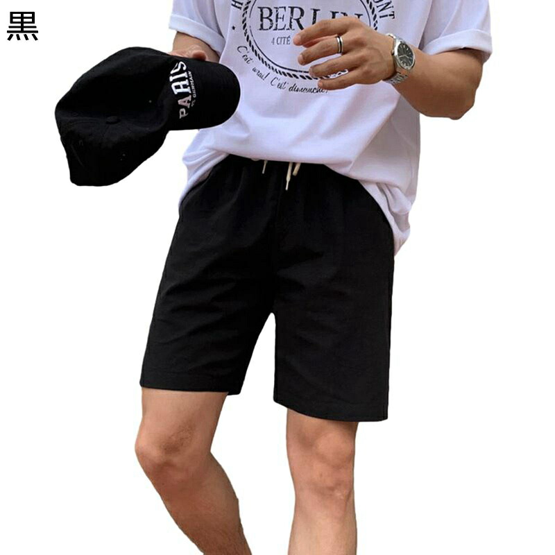 海水パンツ 水着 サーフパンツ メンズ リネン 水陸両用 短パン ショーツ ビーチウェア 吸汗速乾 シンプル 無地 爽やか ウエストゴムひも付き 半ズボン 春夏用 軽快 涼しい キャンプ 旅行 海辺