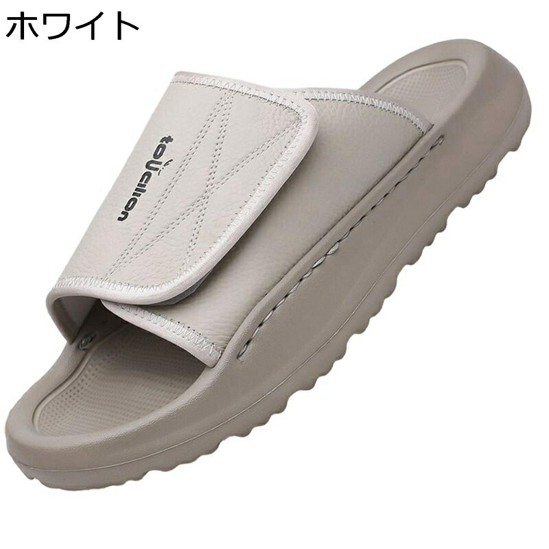 サンダル ビーサン メンズ シャワーサンダル 吸汗防臭 ストリート 蒸れない 牛革 通気 通学 日常 脱げない キャンパス 耐久 着脱簡単 歩きやすい 静音 夏 カジュアルシューズ スリッポン