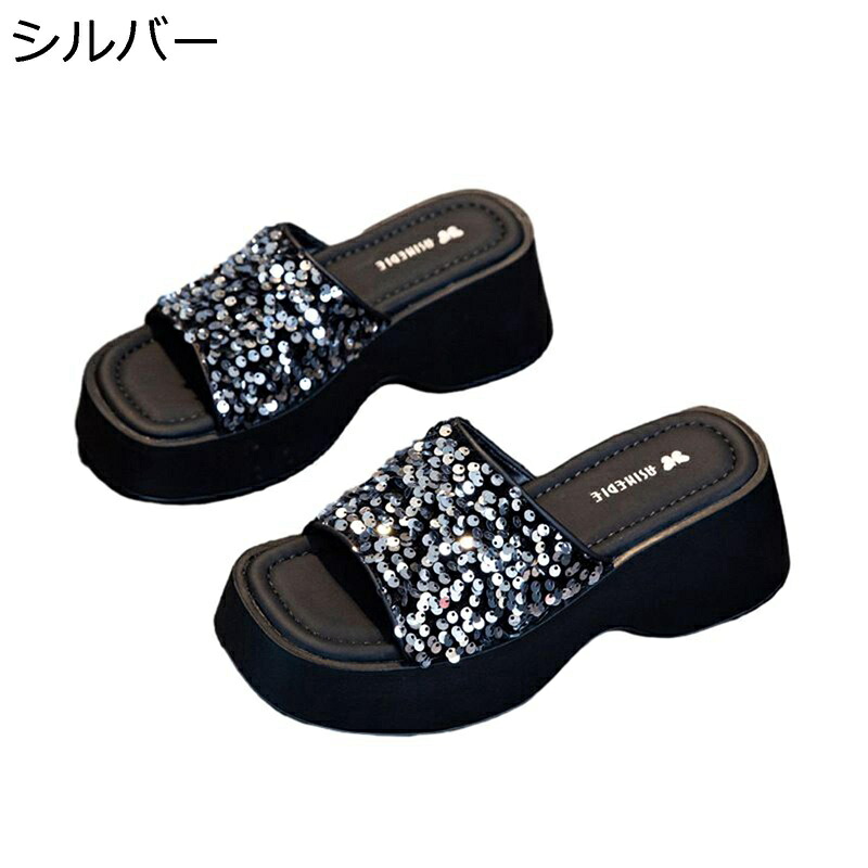 厚底サンダル サンダル レディース 厚底 軽い 歩きやすい 美脚 キラキラ コンフォート 防臭 オープントゥ 抗菌防臭 身長アップ ビーチ ウォーキング 散歩 おしゃれ カジュアル 夏用