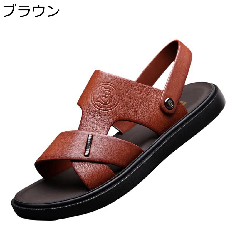 メンズ ビーチサンダル 2way 一足両用スリッパ アウトドア カジュアル おしゃれ 滑らない 蒸れない 歩きやすい ドライバーズシューズ 夏用 ジョギングサンダル ビーサン 男性用 会社用