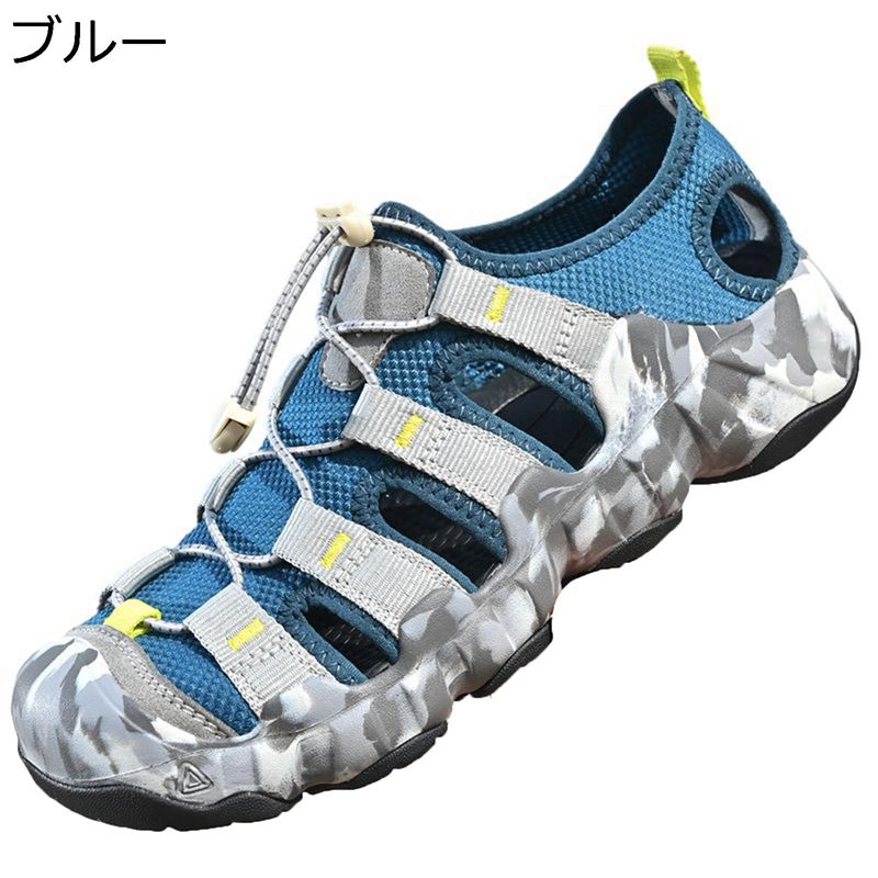 アウトドアサンダル 夏 つま先保護 ビーチサンダル メンズ 水陸両用 ノースリーブ スポサン 速乾 履きやすい 疲れにくい 通気 スリッポン スポーツ 男女兼用 トレーニング 大きいサイズ