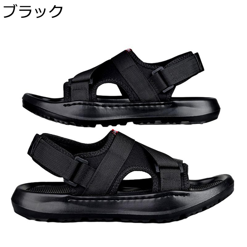サンダル アウトドアサンダル メンズ 吸汗防臭 ファッション ビーサン 蒸れない 通気性 通学 日常着用 脱げない キャンパス 耐久性 着脱簡単 アウトドア 夏 カジュアルシューズ スリッポン