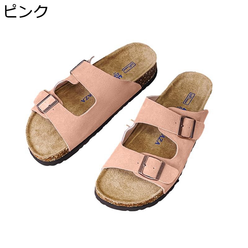 コルクサンダル シューズ ユニセックス バックルスライドサンダル 夏 蒸れない コンフォート 外履き 通勤 作業 通気性 耐久性 ハイキング トラベル 通学 日常着用 キャンパス シンプル