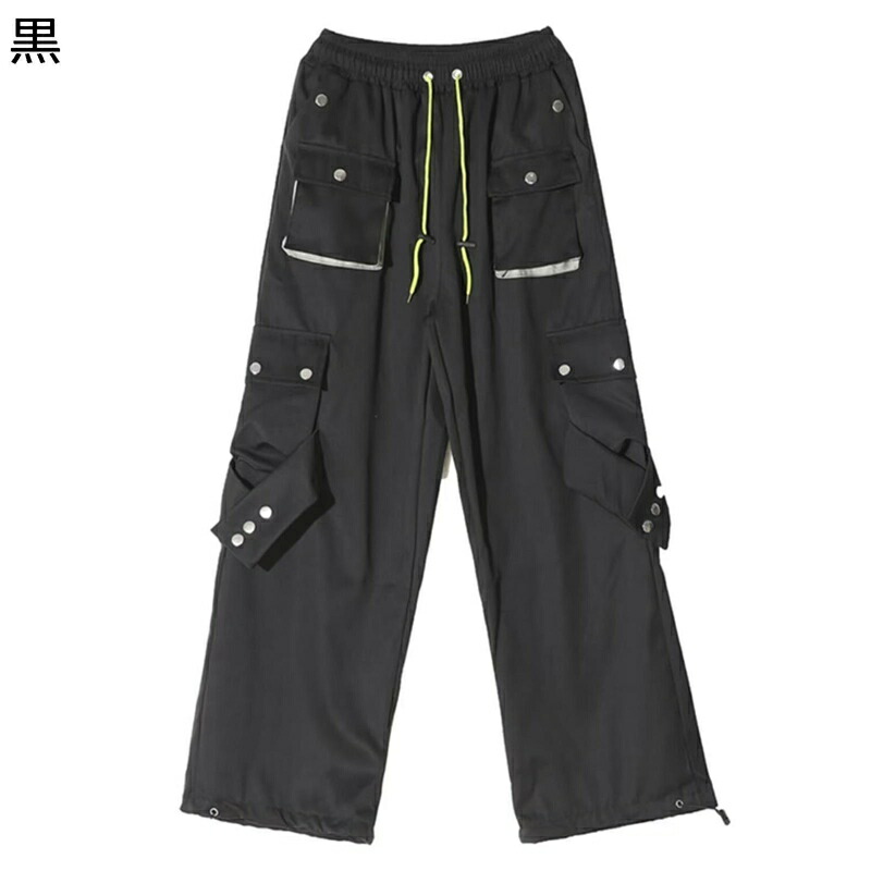 カーゴパンツ チノパンツ メンズ スタッズ 個性的 ビッグシルエット ウエスト紐 ロング丈 ボトムズ 四季使用 チノパン カジュアル 着回しやすい シンプル おしゃれ 普段着 部屋着 外出