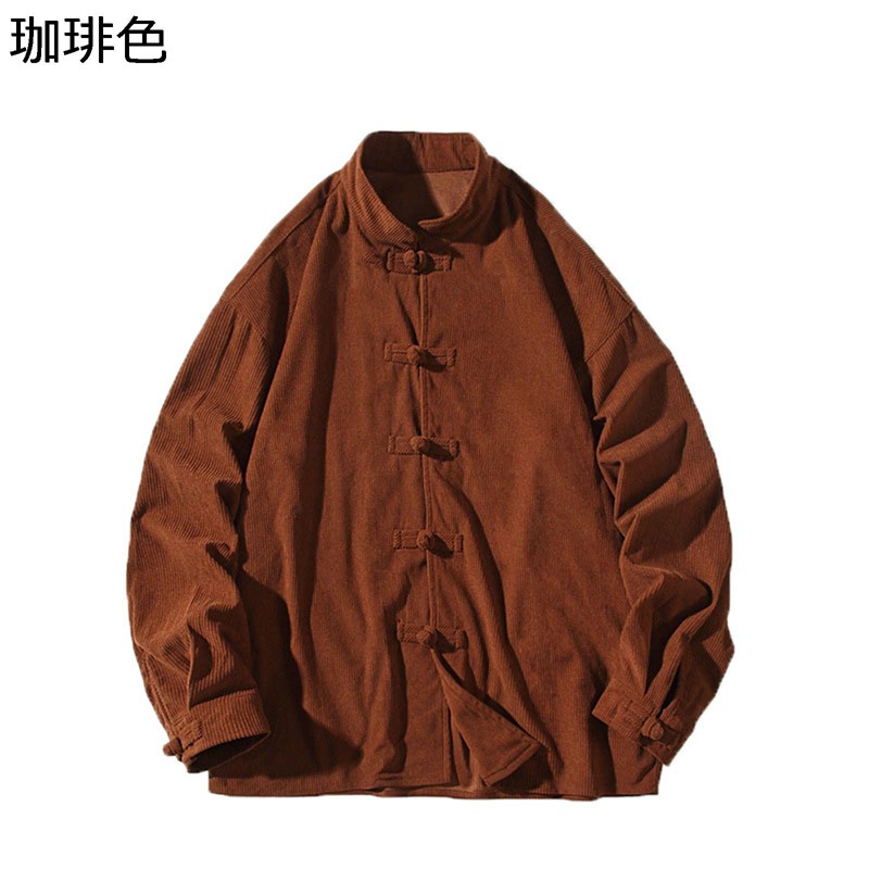 唐装 チャイナ服 長袖 メンズ 大きいサイズ チャイナボタン カジュアル 無地 ファッション カッコイイ 中華風 スタンドカラー 柔らかい 春秋 デイリー 誕生日 お出掛け 普段着 5,219円