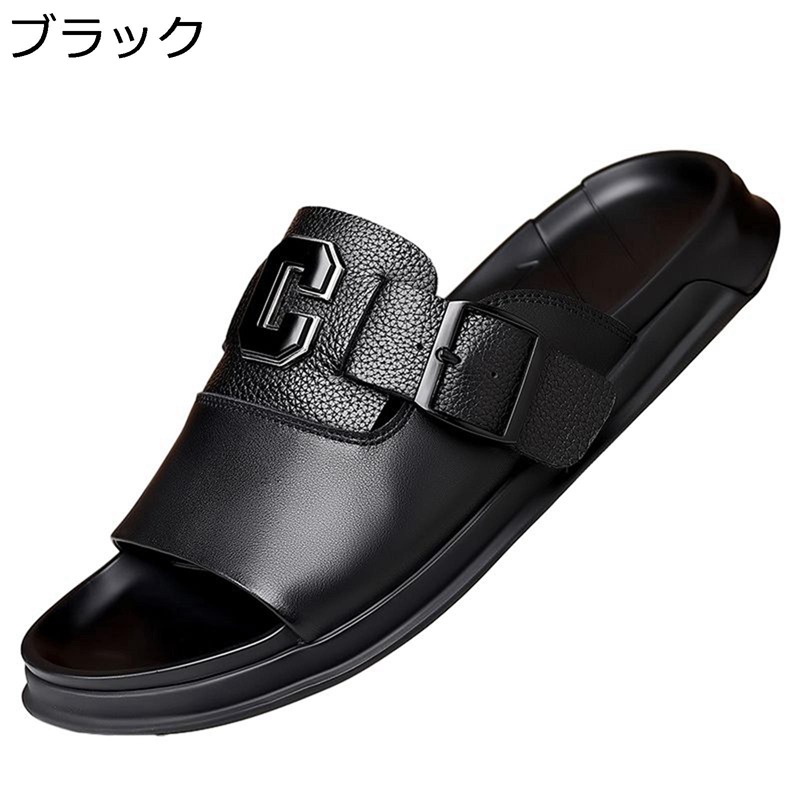 天然牛革 スポーツサンダル ドライバーサンダル 男性 夏 蒸れない 柔軟 歩きやすい ビジネス オフィス 通気 ツーリング 滑り止め ウォーキング キャンプ 川 旅行 運転 ファッション