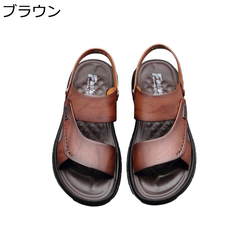 サンダル メンズ 2way スリッパ レザー アウトドアサンダル 手縫い 春夏用 スポーツ 軽量 走れる 滑らない 耐衝撃 履きやすい 蒸れない 通気性 革 脱ぎ履き カジュアル 日常履き メンズ靴 男性用 バイク