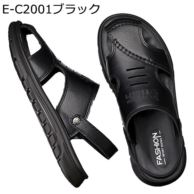 サンダル メンズ 2way つま先あり スリッパ レザー アウトドアサンダル 本革 レザー 春 秋 夏 sandals men オフィススリッパ スポーツ 軽量 通気 ノンスリップ 歩きやすい 脱ぎ履き 男性用 職場用 キャンプ