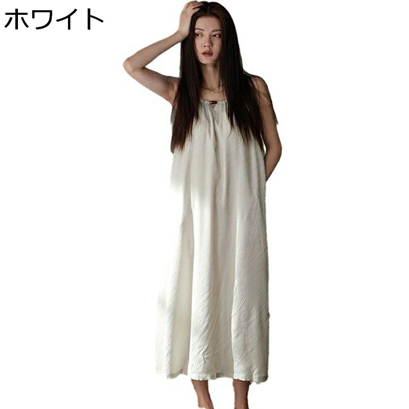 夏用 レディース パジャマ キャミワンピース 胸パッド付き ネグリジェ 薄手 ひんやりレーヨン 肌触り 快適 ゆったり カジュアル 家着 寝間着 お風呂上り 通気性 涼感 大きいサイズ｜FUKUOKA ストアサービス
