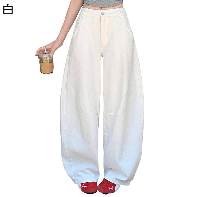 デニムパンツ ワイドパンツ レディース ワイド ロング丈ボトムズ ジーンズ 四季使用 Gパン ジーパン ベーシック 無地 カジュアル コーディネート シンプル おしゃれ 通学 普段着 アウトドア