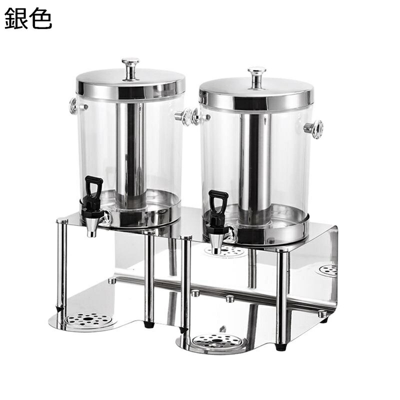ドリンクサーバー ピッチャー 冷水筒 大容量 8/16L 温冷飲料ディスペンサー 蛇口付き 耐冷 耐熱 ステンレス 飲料ボトル 透明 ジュース サイダー レモネード パーティー ショップ レストラン
