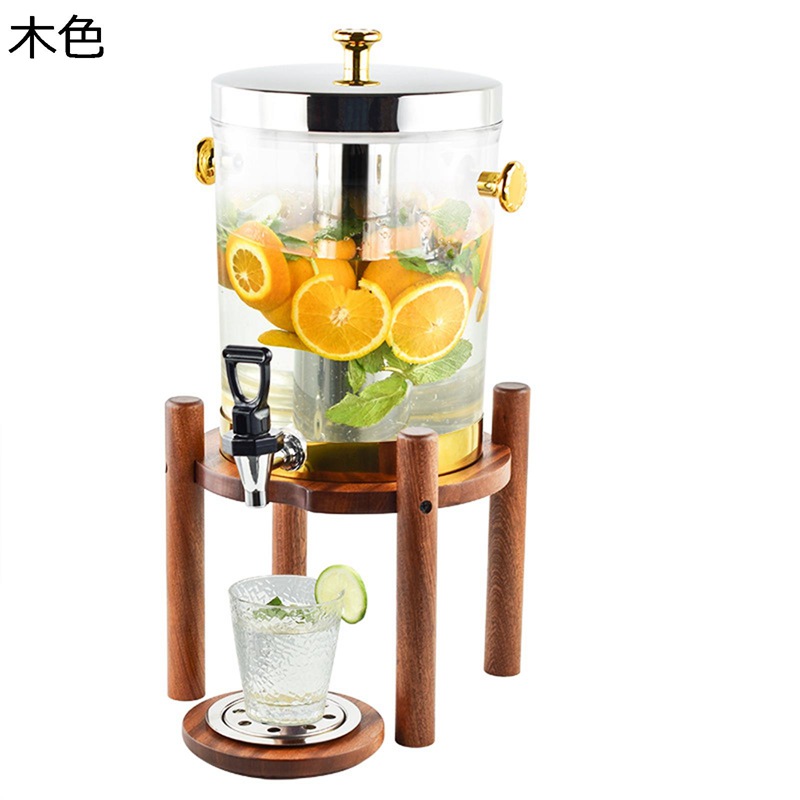 ドリンクサーバー ピッチャー 飲料ボトル ステンレス製の蛇口 透明 ジュースバケツ フルーツ飲料バケツ 果実酒 水差し お茶ポット ジャグ 大容量 耐熱耐冷 飲食店 業務用 ビュッフェ