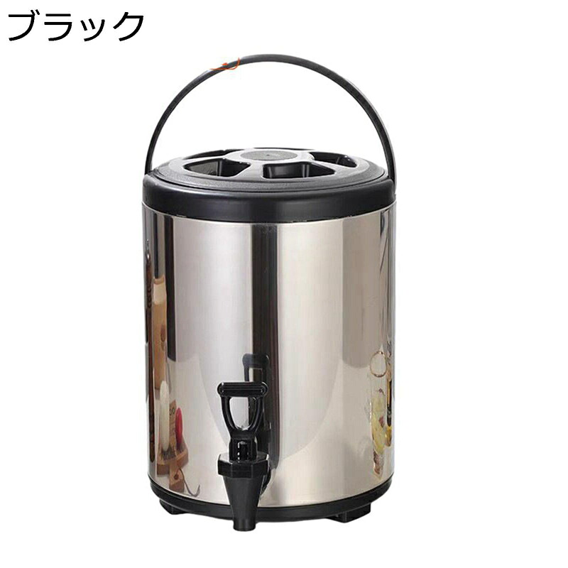 ミルクティーバケツ ステンレスジャグ ホットコールドドリンクディスペンサー 保温ポット卓上断熱バレル 保温保冷 蛇口付き 保温ジャグ ジュース ミルク ミルクティーショップ 業務用に最適 6,100円