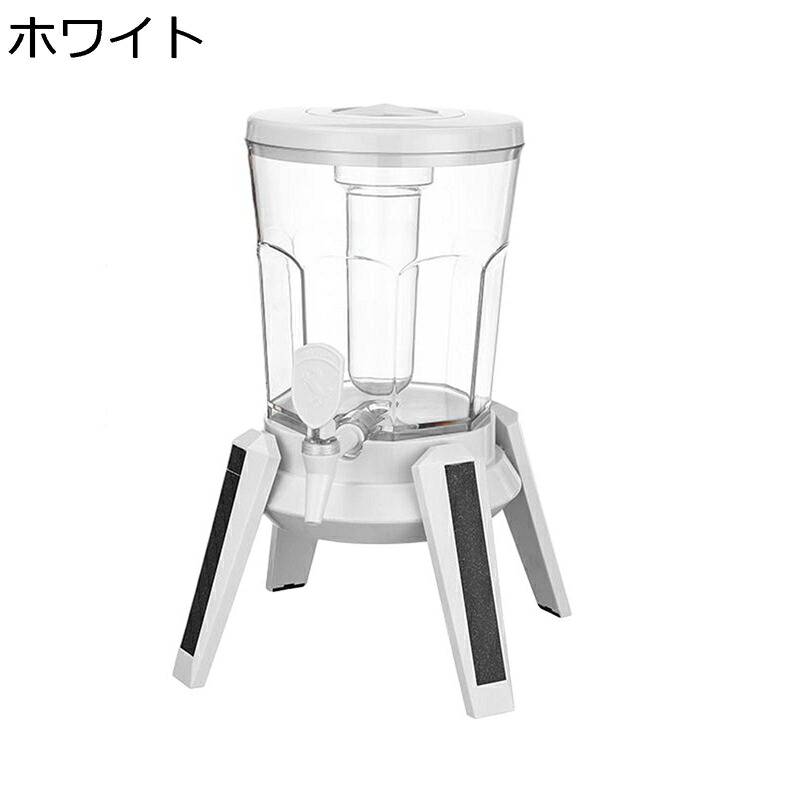 ビールサーバー 麦茶ポット 冷蔵庫ポット プラスチック製 LEDライト アイスチューブ付き 大容量 生ビールサーバー ビールディスペンサー 梅酒 果実酒 蛇口付き 水タンク 飲料酒ディスペンサー お店用 家庭用