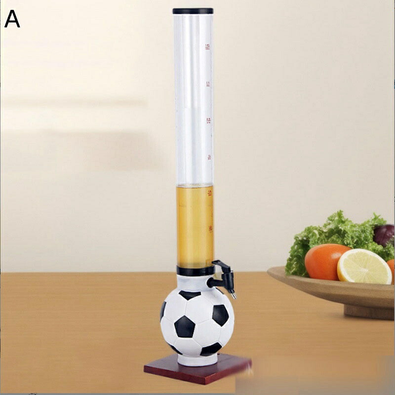 サッカービールディスペンサー 冷水筒 酒ディスペンサー 飲料酒ディスペンサー 蛇口付き 生ビールサーバー アイスチューブ付き ドリンクサーバー 家庭用 業務用 お店用 梅酒 果実酒 ウイスキー