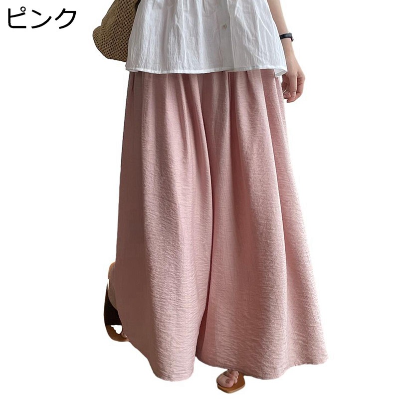 ワイドパンツ ビッグシルエット レディース ルーズ ロング丈 ボトムズ 四季使用 薄い 涼しい ウエストゴム チノパン カジュアル 服と相性が良い 無地 おしゃれ ルームウェア 日系 シンプル