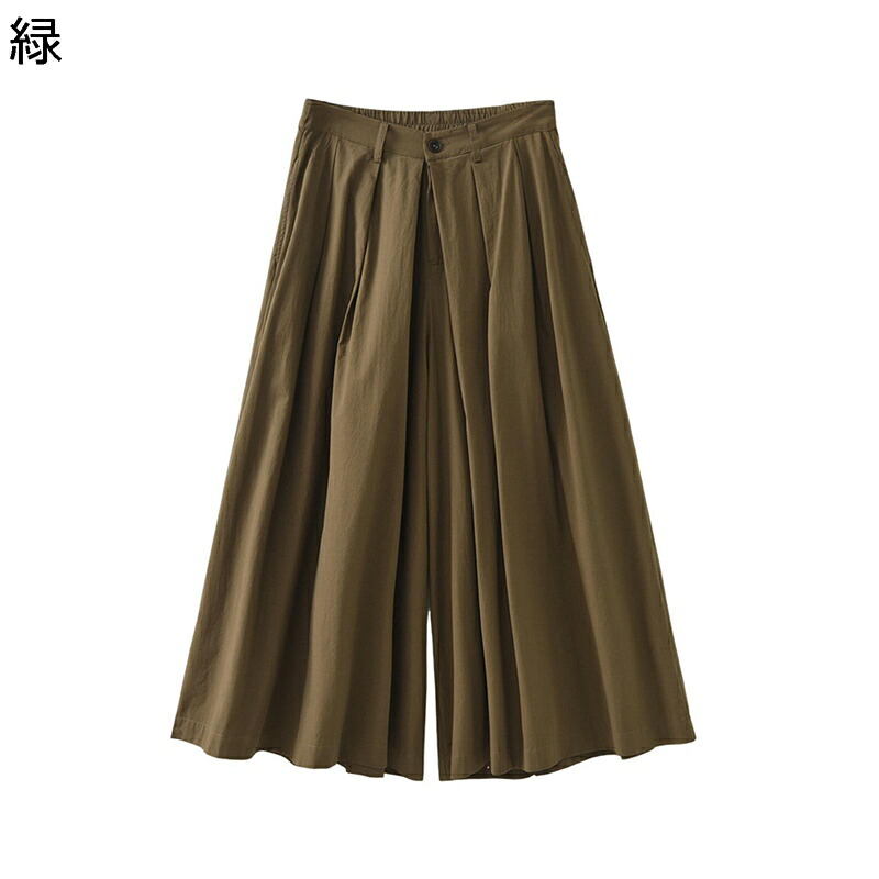 キュロット ワイドパンツ レディース ゆったり スカーチョ Aライン プリーツ ロング丈 涼しい ガウチョパンツ スカート風 エレガント 圧迫感ゼロ ウエストゴム 着痩せ 美脚 夏 通勤 街着