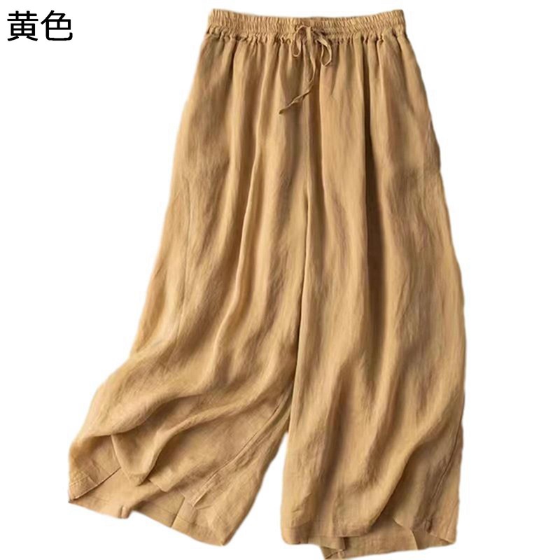 ワイドパンツ キュロットスカート リネン レディース スカンツ スカーチョ スカート風 ゆったり フレアパンツ ワイド 薄手 ミモレ丈 着痩せ 脚長効果 夏服 オフィス 通勤 普段着 キレイめ