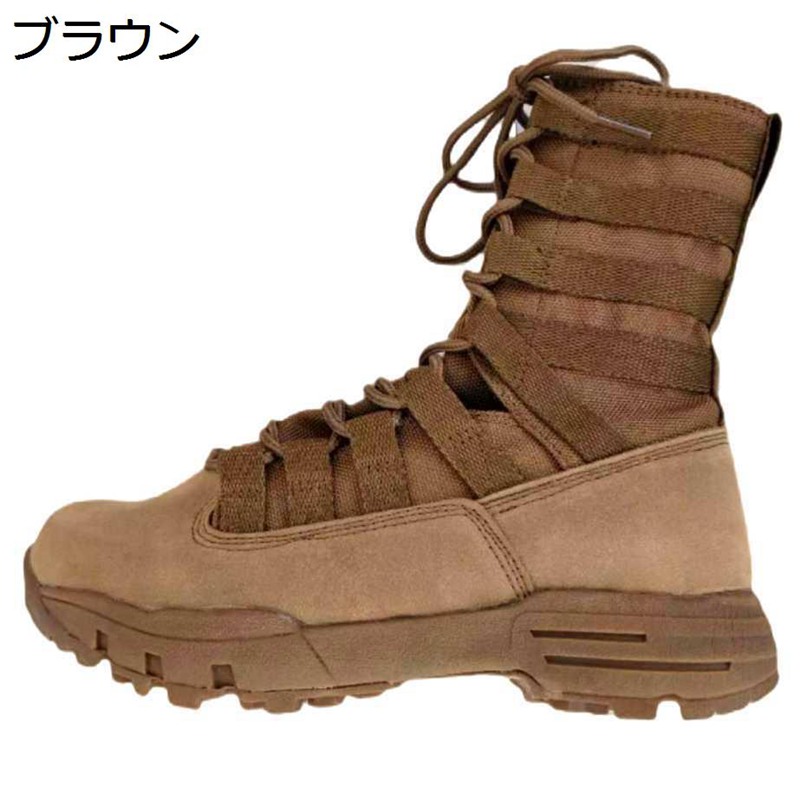 ミリタリーブーツ 軍靴 乾荒原靴 メンズ タクティカルブーツ 厚底 真っただ中取りすてる 編み上げ なめし革 御山 上滑り打ち切り swat 一種独特軍事部隊 飾り気のない生き残ること 馬鹿でかい大いさ 心地好い 普段履き 登山 夏秋