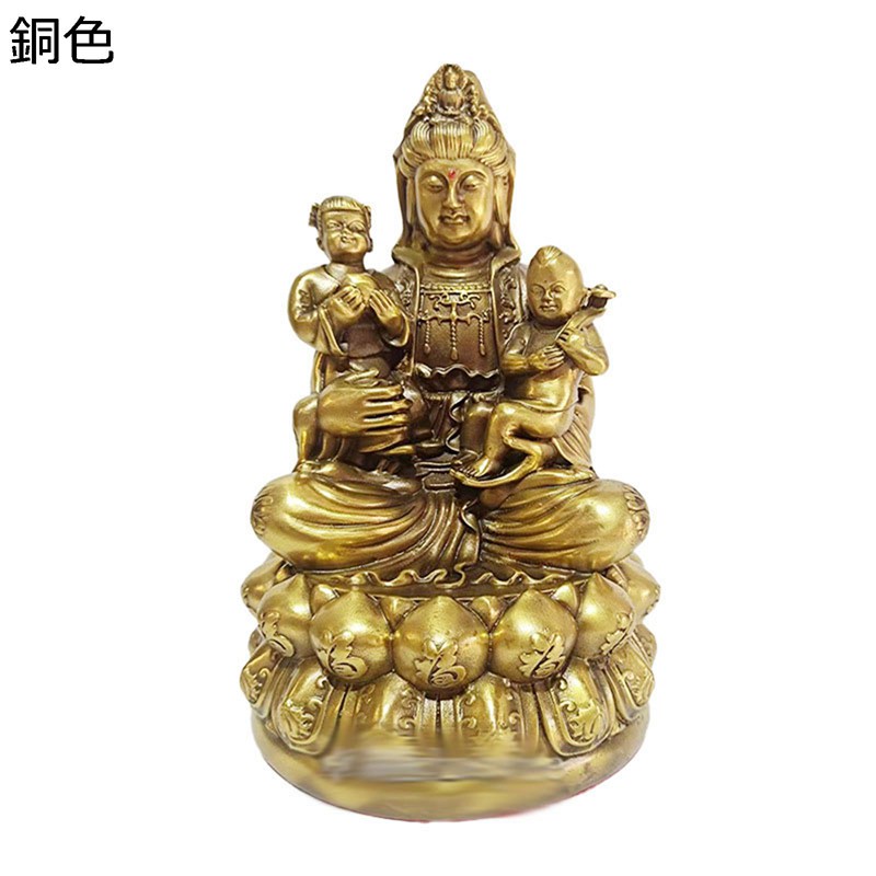 観世音菩薩像 仏像 観音菩薩 観音像 金管楽器製 子送ること観音 善財小わっぱ 仏壇仏像 飾りつけ 開運グッズ 彫像 風水科目 厄除け 意地悪さ除け 護身符 巡り合わせ膨れ上がる 祈る 室内装飾飾りつけ 学習机とっ始めのかざり付ける 華燭の典 住みか
