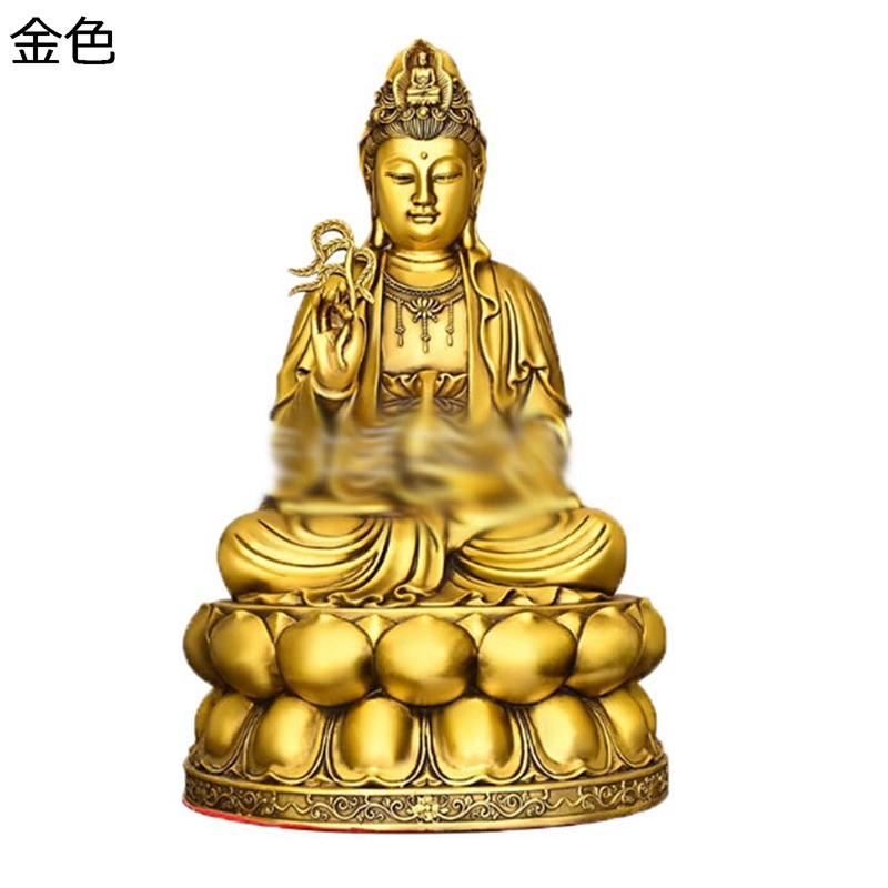 観世音菩薩像 仏壇の飾りつけ 仏壇仏像 観音像 金管楽器製 座像 仏像 坐蓮華観音像 飾りつけ 開運グッズ 風水科目 室内装飾飾りつけ 厄除け 意地悪さ除け 斎戒もく浴 護身符 巡り合わせ膨れ上がる 観音菩薩 祈る 華燭の典 住みか