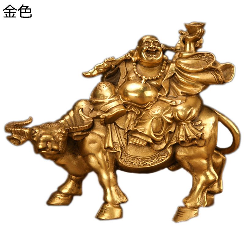 牛に乗って笑い仏像 弥勒 弥勒仏 布袋尊 布袋様 弥勒様 置物 招財 風水グッズ 縁起物 風水アイテム 厄除け 金運アップ 商売繁盛祈願 繁栄 開運グッズ お守り 金運 財運 開店祝い 起業 ギフト オフィス