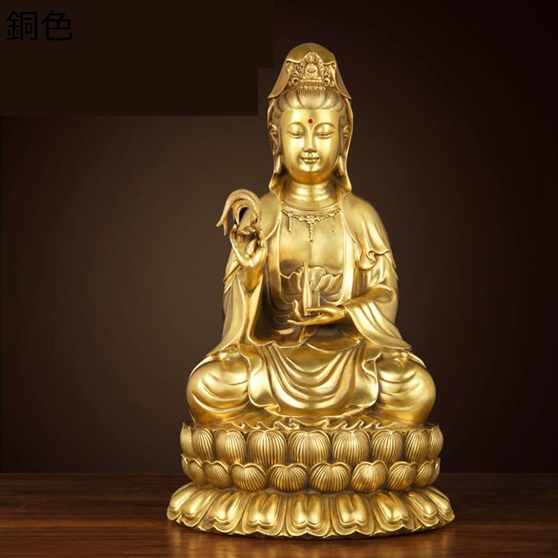 観音菩薩 観音像 飾りつけ 金管楽器製 風水グッズ 仏壇仏像 坐像 金運引き上げる 魔除け 護身符 飾りつけ 彫り物飾りつけ 富と仕合わせ 学習机の飾りつけ 差し上げ物 開店祝賀会 褒めたたえる用 芸術品 開運グッズ 敬老の日 卓上 執務室