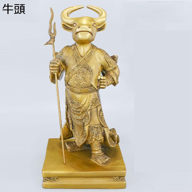 牛頭 馬面 置き物 伝統的 神話人物 風水グッズ 魔除け 邪気除け お守り 玄関飾り 仏像 立像 運気上昇 お土産 オブジェ 工芸品 デコレーション用 リビング デスクトップの装飾 誕生日プレゼント｜FUKUOKA ストアサービス