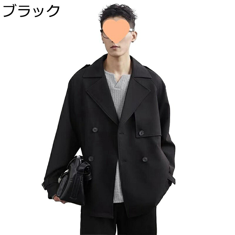 トレンチコート スプリングコート 春服 メンズ スーツ衿 ミドル丈 ダブルブレスト ビジネス ブルゾン ファッション 膝丈 ジャケット 着痩せ 無地 軽い 撥水 通勤 カジュアル 春服 秋服