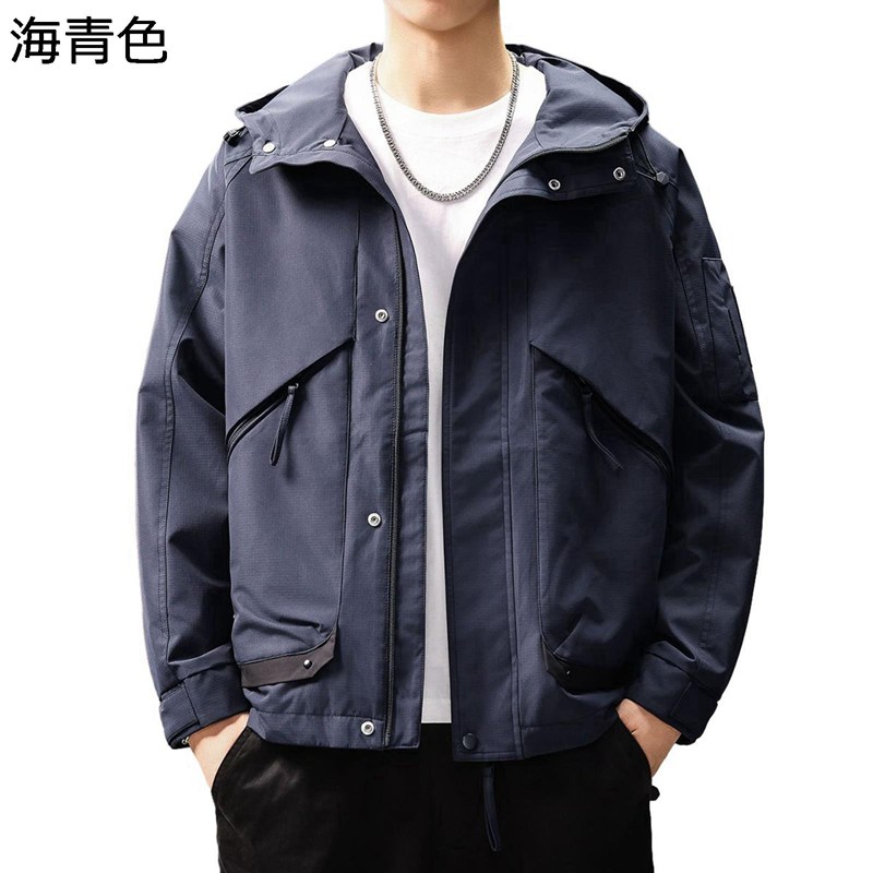 マウンテンジャケット 長袖 ウインドブレーカー ミリタリージャケット フード付き 春秋服 メンズ 防水 防寒防風 大人 ジップアップ ファッション カジュアル 登山 通勤通学 ラッシュパーカー アウター｜FUKUOKA ストアサービス 7,800円