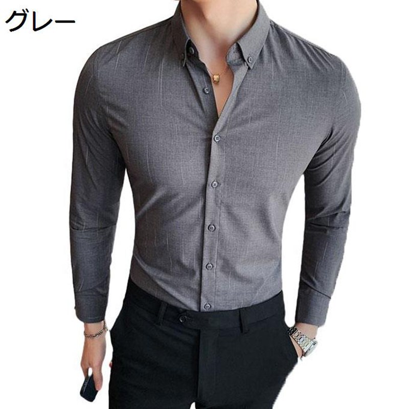 ビジネスシャツ ワークシャツ メンズ 細身 大きいサイズ ボタンダウン 厚手 裏起毛 防風性 防寒性 カジュアル 長袖 秋服 冬服 若者 日常着用 お出掛け ワーク オフィス
