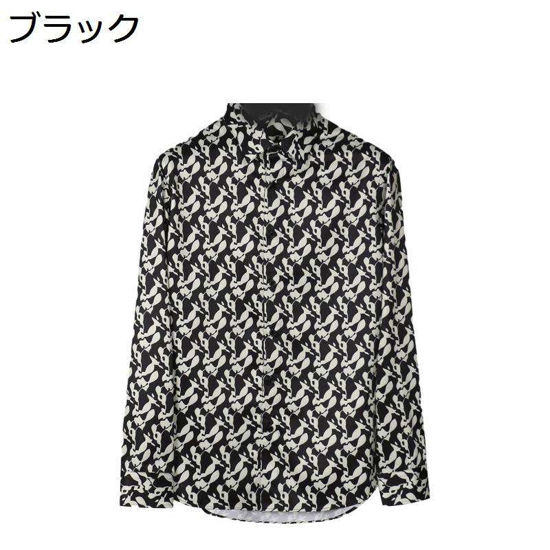 柄シャツ メンズ シャツ 長袖 プリント柄 春秋服 ファッション カジュアル カッコいい 大きいサイズ スリムフィット 個性 ハンサム 若者 トップス 街着 日常着用 ウォーキング