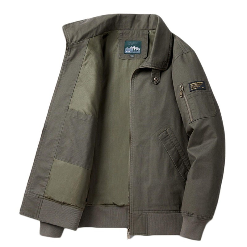 ブルゾン 裏起毛 メンズ 秋冬 M-5XL 綿ジャケット 裏ボア ステンカラー ジップアップ 無地 おしゃれ アメカジ 大きいサイズ ショットコート アウトドア 男性用 機能性 カジュアル 厚手 作業