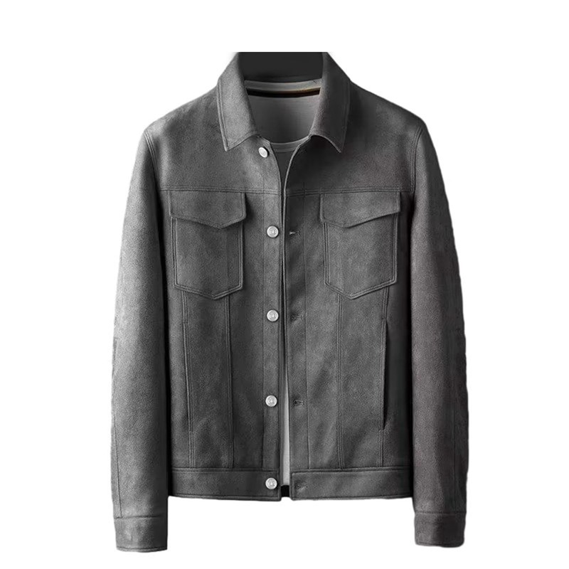 メンズ レザージャケット フェイクスエード ライダースジャケット マット感 ボタン 合皮ジャンパー 秋着 冬服 ブルゾン コート PU 防水 防風防寒 スリム カジュアル カッコイイ アウター 軽量