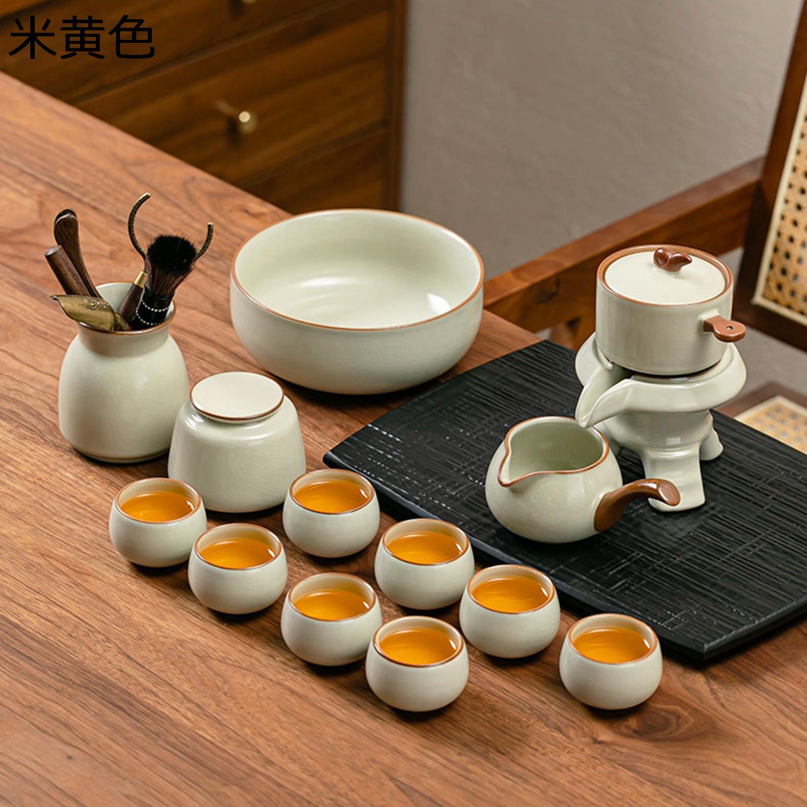 半自動小銃ティーセット 13点仕かける 耐熱 瀬戸もの 茶ポット 茶具仕かける 茶海 湯呑 未経験者さん向け おテスト作業 カンフー茶 肉体労働者茶 差し上げ物相応う 御客さん 御茶ひと休み カンフーティーカップ 分かりやすい