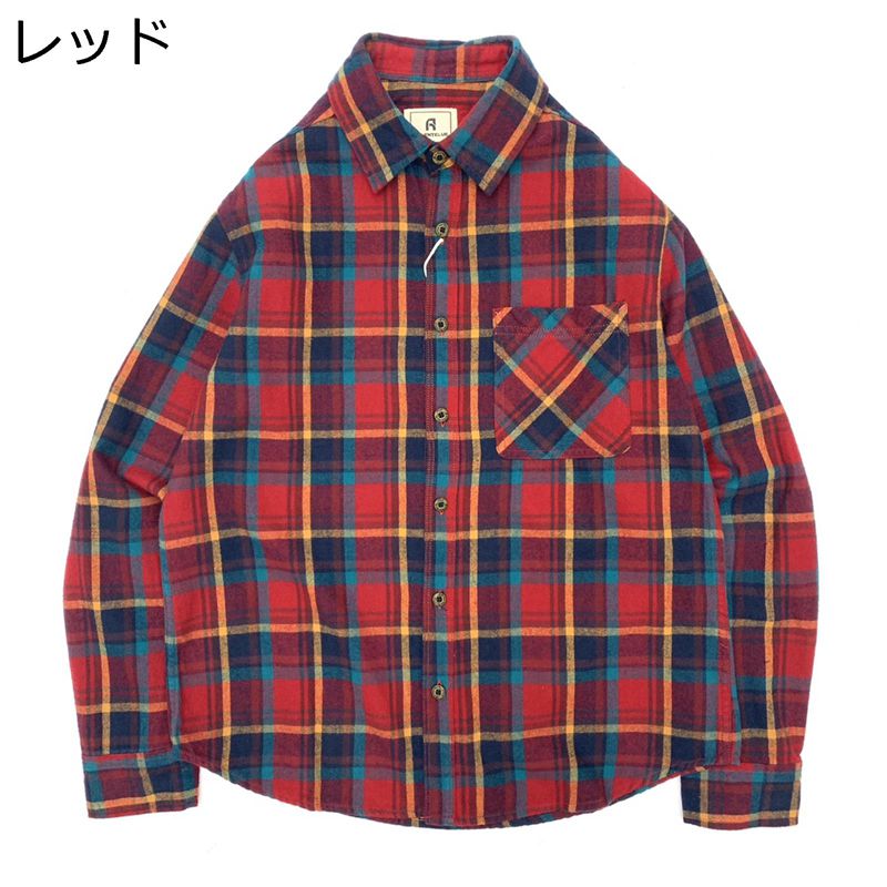 照合のしるしプルオーバー メンズ 長袖 秋服 起毛 ネルチェックシャツ 今めかしい 名取り草落ち込む ビッグ影ぼうし 折襟 心地好い パステル色の ゆったり 今めかしい 襟付き添い人 朦々たる 耐久性 男女兼用 烏兎 トップス レトロ