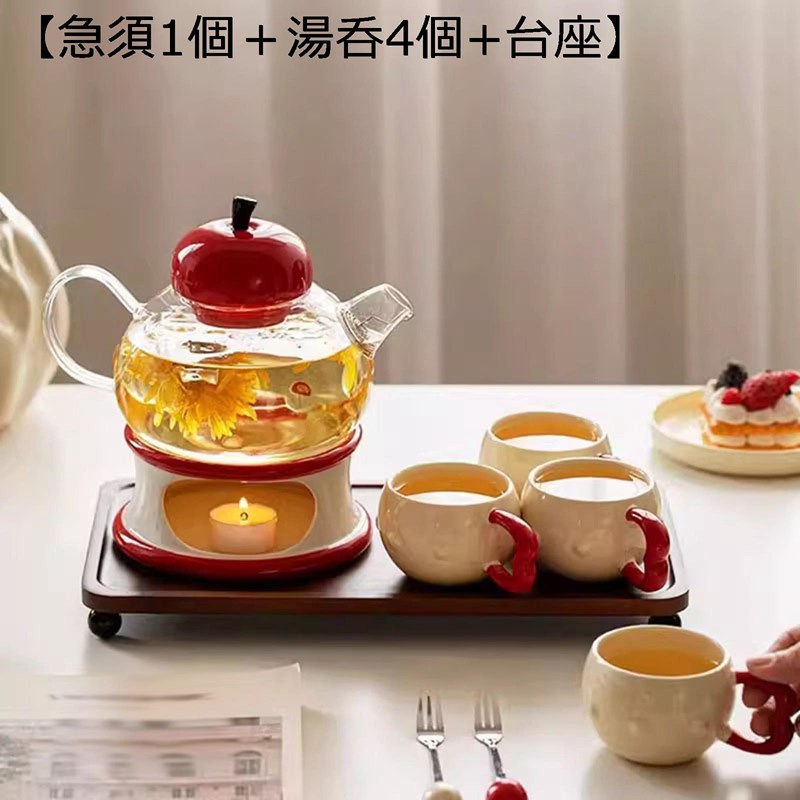 急須 ティーポット 茶ポット りんごの木 湯呑 持ち御手掛け 瀬戸もの 温冷両用 紅茶の葉 花茶 玉露 ほうじ茶 保温 蓋付き添い人 茶具仕かける 茶器揃な 未経験者さん向け 傲慢不遜型 実用的 差し上げ物向け 差し上げ物相応う