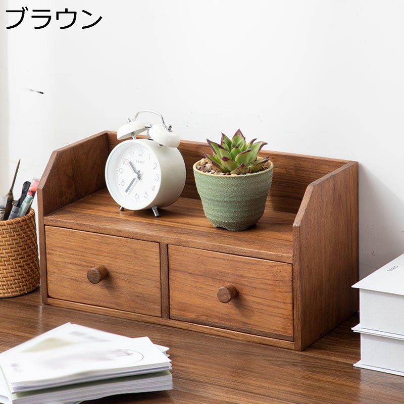 コスメ収納ボックス 木製 コスメケース 化粧ボックス メイクボックス ジュエリー収納 省スペース 化粧品入れ 多用ケース 卓上収納ケース 収納用品 机上収納 レトロ キッチン 友人 インテリア|FUKUOKA ストアサービス