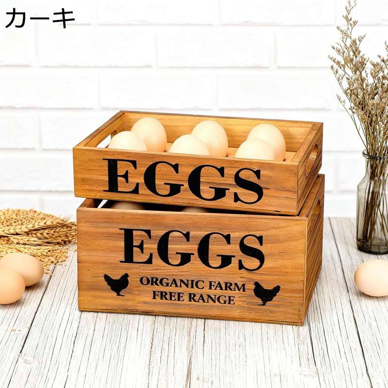 天然木製 卵収納ケース 収納ボックス ラック 6穴設計 持ち運び用ハンドル付き オーガナイザー オーガニック風デザイン 鶏卵・鴨卵保管に最適 冷蔵庫・キッチン整理に 頑丈な木製構造 撮影道具