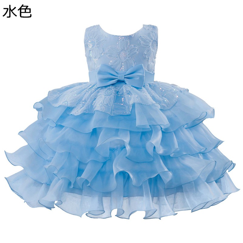 子どもドレスティアードワンピース ノースリーブ 花柄 ガールズ チュールワンピース 発表会 結婚式 エレガント オシャレ 可愛い ふんわり 入学式 舞台 花嫁介添人