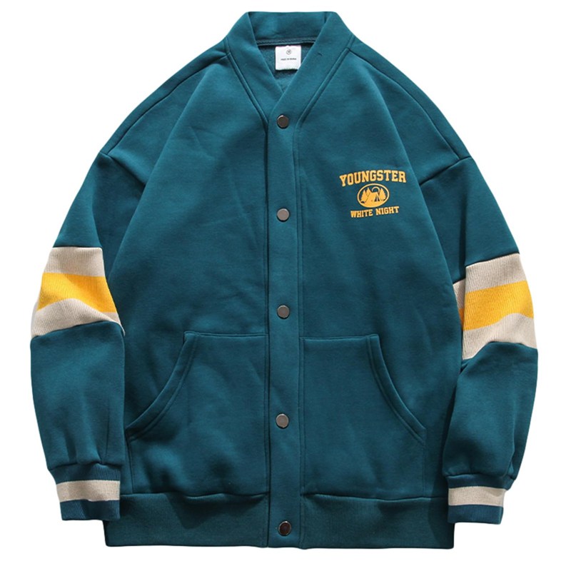 メンズ アメカジジャケット 前掛け スタジャン パッチワーク 防風 保温 ヴァーシティ ベイスボール服 闘技場前掛け 歳月冬 ビッグ影ぼうし 上衣 デイリー 座標 ユニ一発やる