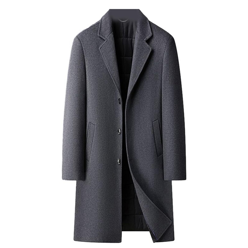ウールコート メンズ ロングコート L-4XL チェスターコート 防寒 厚手 ビジネス カジュアル 無地 カシミヤ ポケット付き 体型カバー アウター テーラード 紳士服 おしゃれ ラシャコート 通勤|FUKUOKA ストアサービス