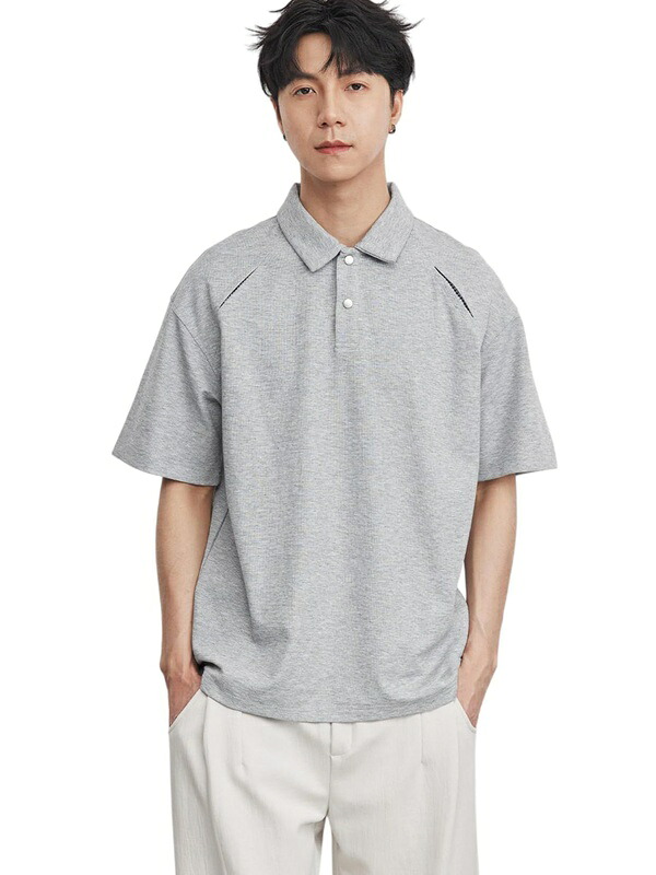 スポーツシャツ メンズ 半袖 体型取りまかなう ゆったり 襟付き添い人 ティーシャツ 無地 トップス 夏服 心地よい 今めかしい 大層らしい大きさ 紅茶プルオーバー 冷やりとした 綿混 ビッグ影ぼうし 好いたらしい