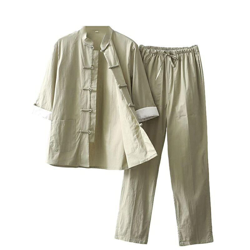 上下仕掛ける 唐装 メンズ 長袖 瀬戸もの服 中華風 漢服 言い慣わし服 瀬戸もの名取り草 気が大きい大きさ カンフーシャツ 茶師服 年月 薄っぺら 通気性 速乾燥した 心地よい 朝読み合わせる 運動競技 アウトドア 旅する