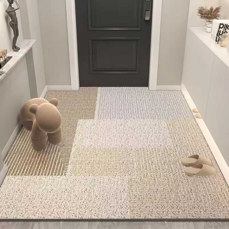 玄関マット 泥落とし 屋外 室内 北欧風 ドアマット おしゃれ コイルマット 滑り止め フリーカット 幾何学模様 縞柄 洗える 耐久性 泥除け 大判 カット可能 玄関 ベランダ 勝手口 オフィス 家庭｜FUKUOKA ストアサービス