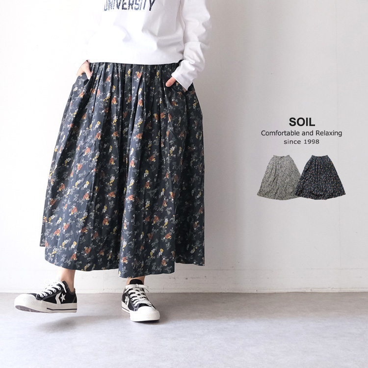 楽天市場】SOIL ソイル aranciato別注 コットンシルクフラワープリント