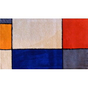 【サイズ変更可能】【Mid-Century MODERN】 オーダーラグマット No47・スクエア・1200x700mm|STITCH JAPAN ONLINE STORE