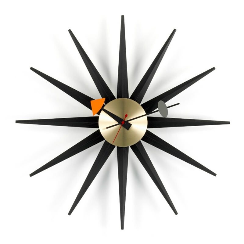 【送料無料】【正規取扱店】【Vitra】ヴィトラ Sunburst Clock サンバースト クロック / Black / Brss ブラック / 真鍮ボディ|STITCH JAPAN ONLINE STORE