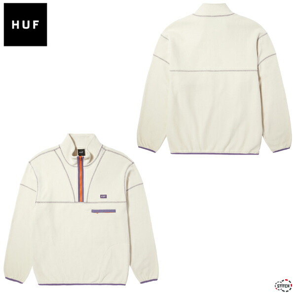 美品 XL HUF ハーフジップスウェット SPLIT 1/4 ZIP MOCK REGIONAL HALF ZIP FLEECE / HUF ハフ ハーフジップ ジップ